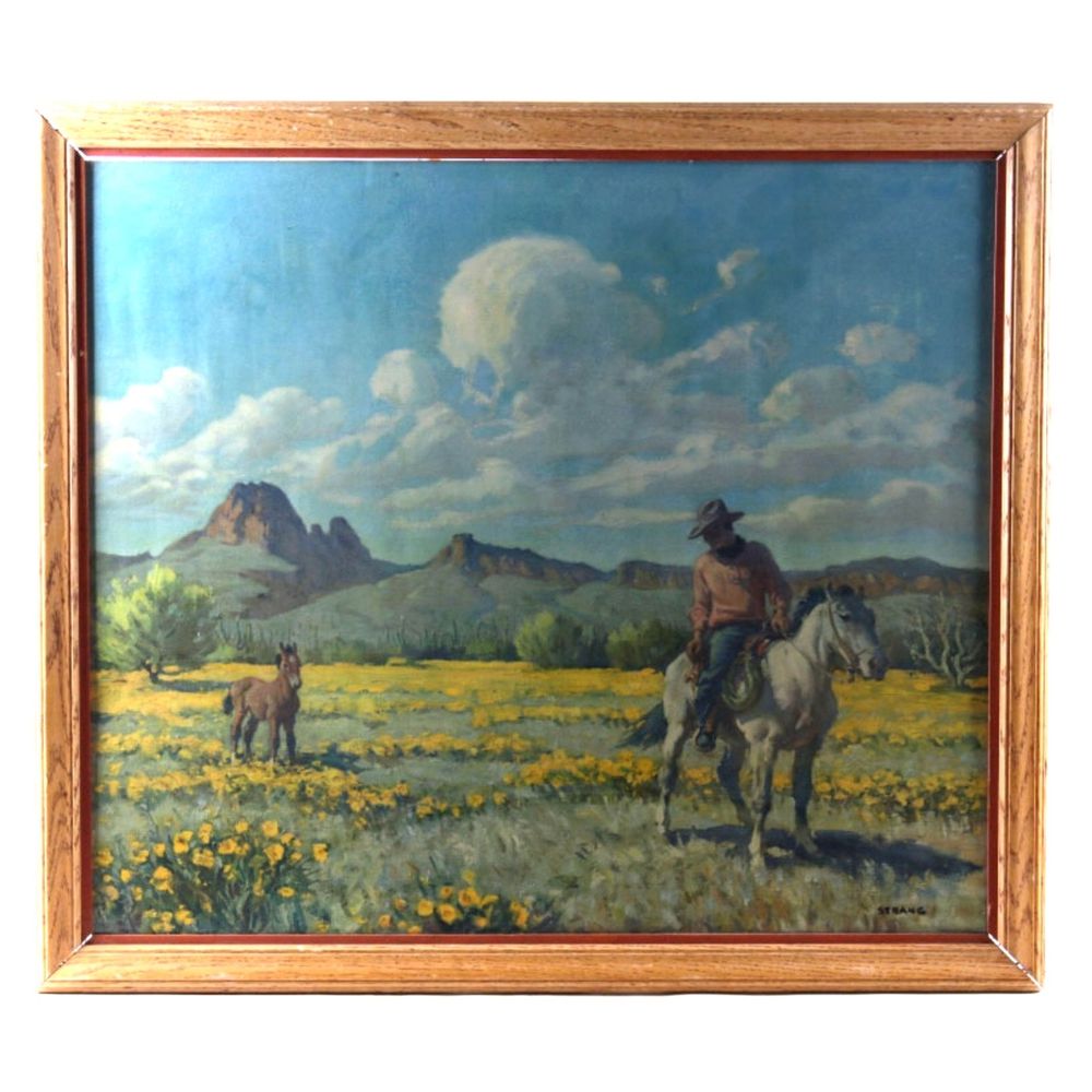 “Slow Poke” by Ray Strang featuring a cowboy and a colt