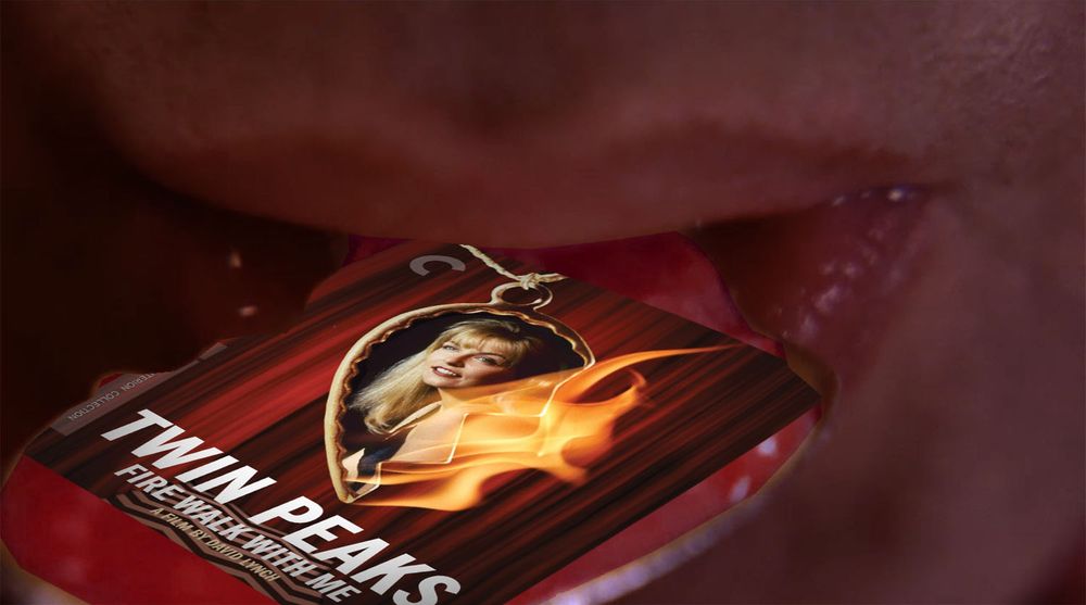 Little Man From Another Place eating the 4K+Blu-ray copy of “Twin Peaks: Fire Walk With Me.”