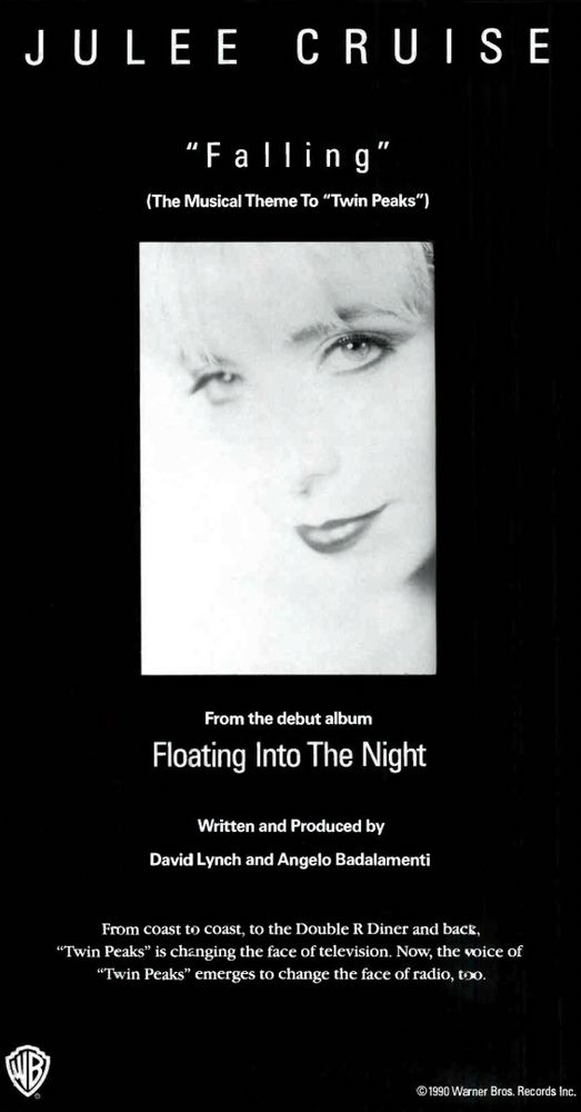 Full page advertisement for Julee Cruise’s “Falling” in The Gavin Report from May 25, 1990