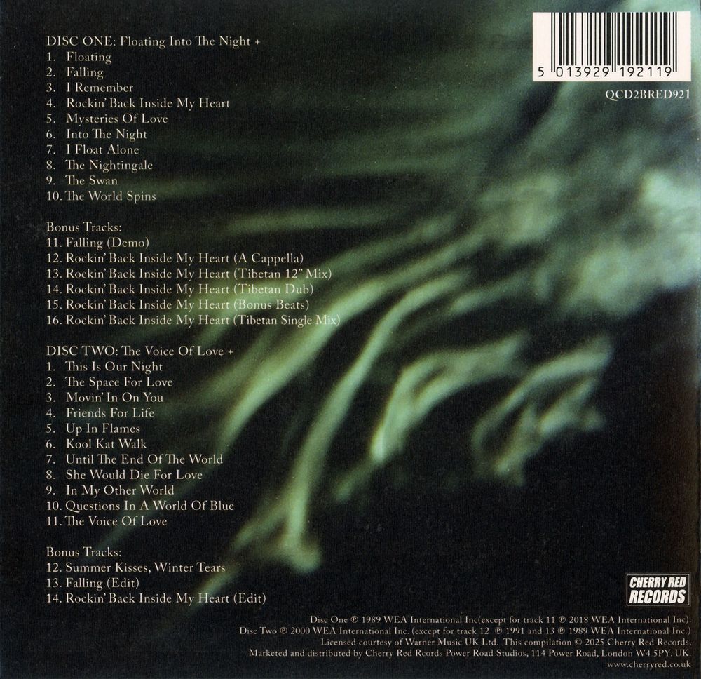 Back cover of Julee Cruise’s “Fall-Float-Love - Works 1989-1993”