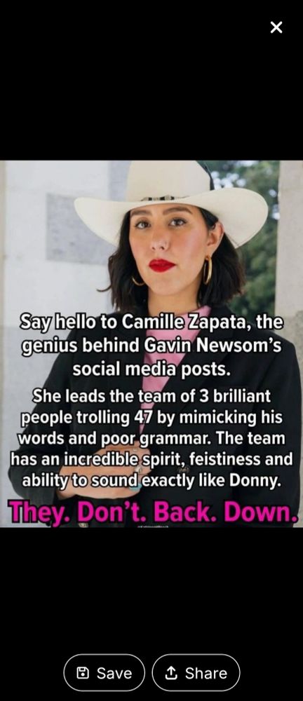 A picture of Camille Zapata, Gavin Newsoms social media head writer