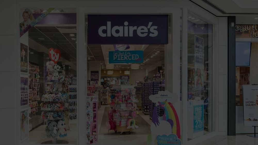 a press image of the shopping outlet claire's with a slightly opaque black layer on top to make a stupid joke about the video game clair obscur: expedition 33