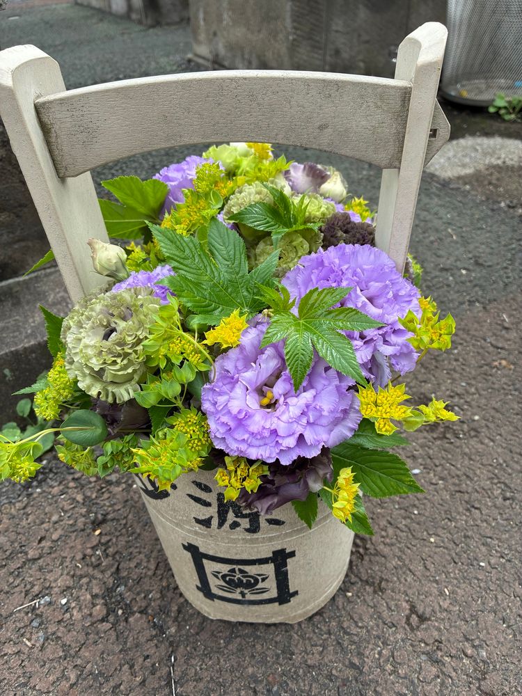 お墓に供える花
アジサイの仲間みたいです。