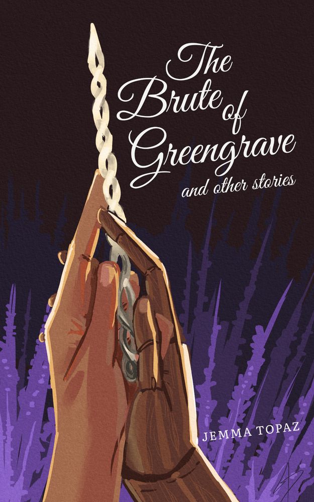 The illustrated cover for the Brute of Greengrave by Jemma Topaz.

As with any anthology, some stories hit different than others. I'll try and list my favorites, but again, they all tie together into a bigger picture so take this listing with a grain of salt. 

Predatory Finance: I really liked this one. The dream of wealth is not something new for a lot of us; usually, we depict it with rose-colored lens. We imagine it to be pretty and clean, but this story takes a more real, stark approach. Even with wealth, even with connections to the disenfranchised and the down-trodden, the insane wealth-gap in our society is inherently unbalanced and cruel. Its very, very real, and very, very sad. Sabine is such a... a pathetic person. Hopeless and ignorant. I hope she changes in the future and finds a better life for herself than the one she has now, because as it is, she's lonely and sad. 

Why Enoki is the best Cat-Doll: Short and sweet. The ending just made me happy.  

The Scent of Witches and Hellhounds: I liked it, but I honestly wish we coulda seen more with the hellhounds, y'know? They kinda felt a little more interesting than the witches in this specific tale and it kinda wrapped up too fast. I wish it leaned a little more into its "researcher" vibe. 

Some shall be Pardoned: The reveals in this one made me sequel. I won't spoil any of it. But it really did a great job as a final bow on the whole book. 

Greencombe Abbey: I wonder if Greencombe became Greengrave and if the child of Catherine and Dolores was related to Veronika in some way... 

Artemisia's Doll Boutique: A strange one. I like it a lot, but... What a strange vibe it gives me. I suppose it was just... It was nice seeing dolls being treated well, but still being products? I dunno. Its good tho. 

The Brute of Greengrave: The titular story; it was fun as hell, but I do wish there was a little more drama in the  planning and execution of the big event. 

Overall, that's all I got space for. Good stuff~