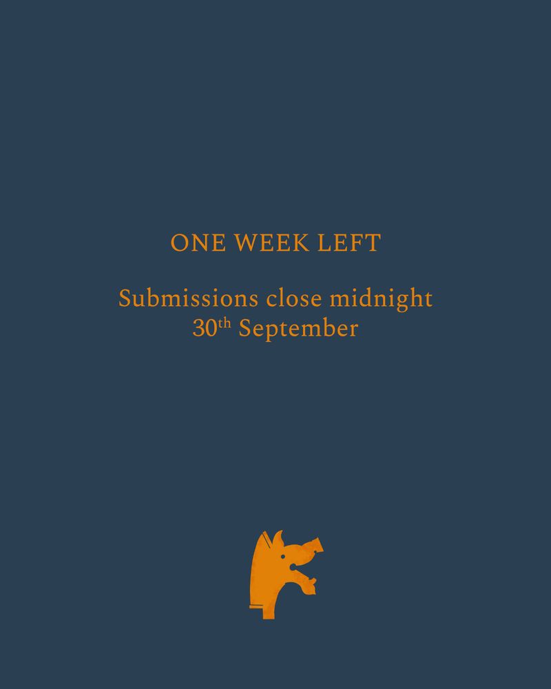 One week left: submissions close midnight 30th September