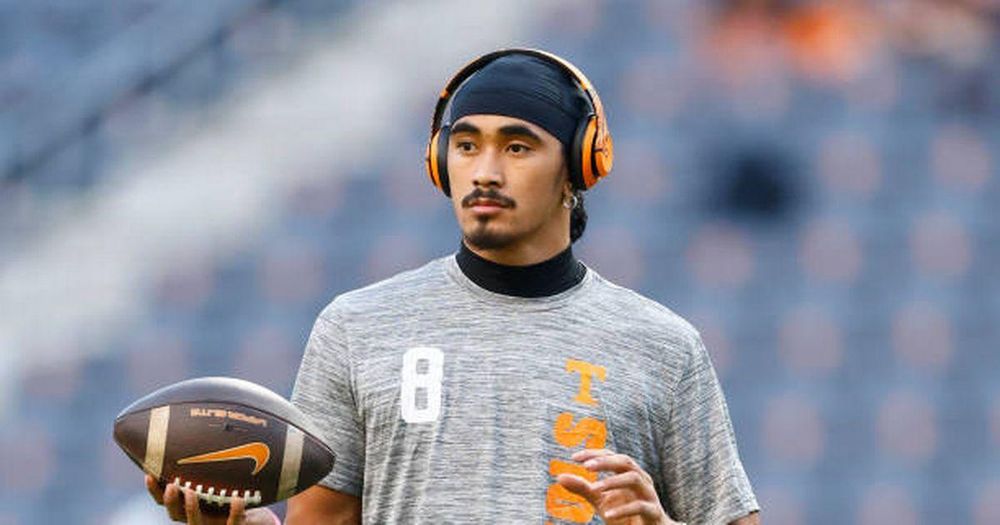 Nico Iamaleava reacts after being accused of threatening to sit out CFP game
