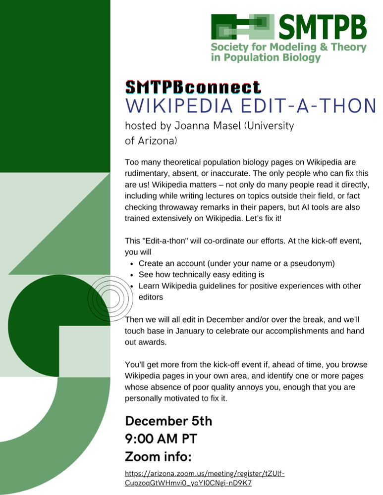A flyer advertising a virtual event