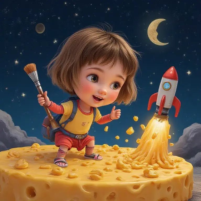 sasha on a cheese moon