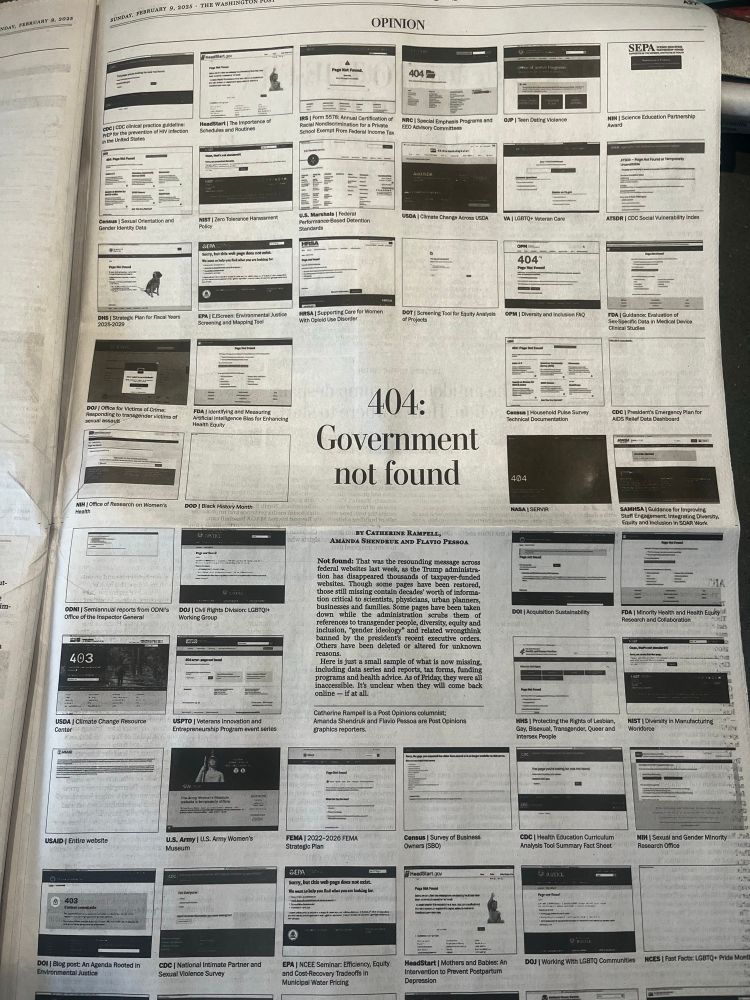 A page of 52 thumbnail images of government websites that are no longer available. 