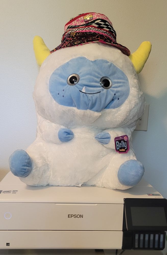 Jumbo yeti Plushie won at theme park