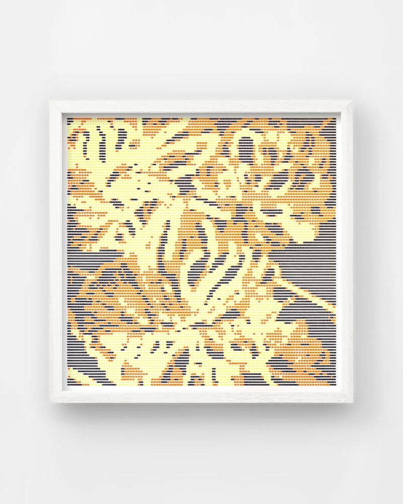 Plotter meets nature, one dot at a time, like a morse code, mapping depth and shadow through frequency and spacing.