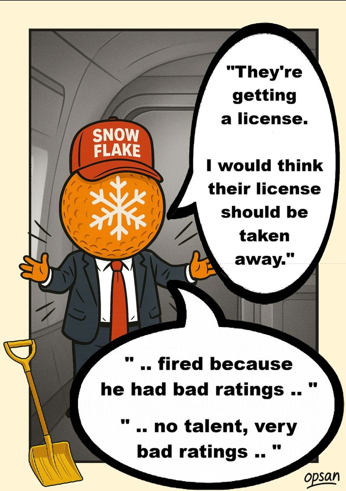 A political cartoon commemorating recent comments aboard Air Force One.  