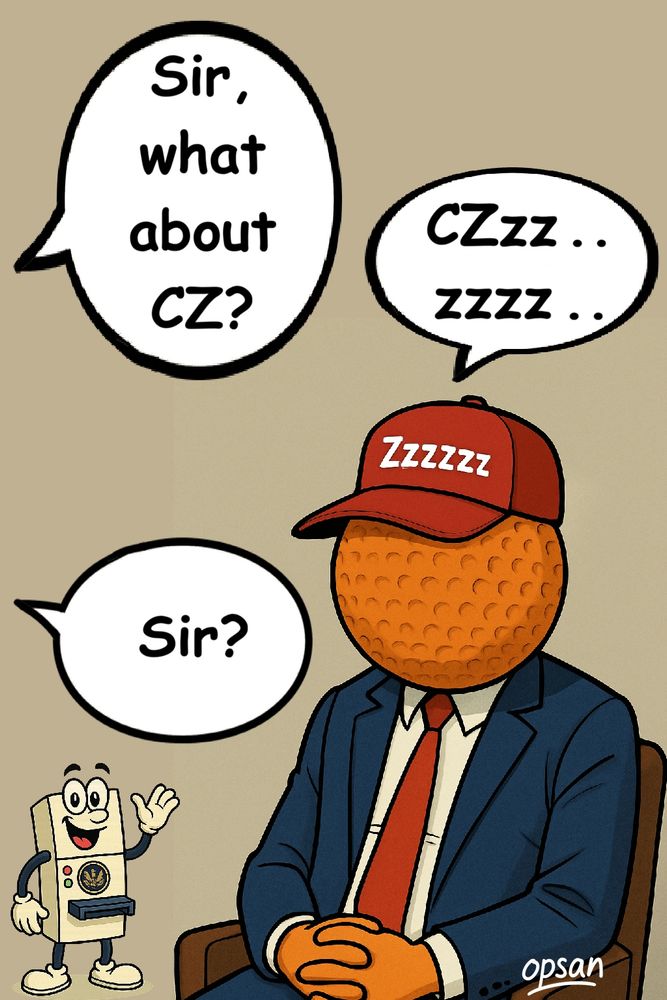 A political cartoon that suggests that the response to a recent interview question regarding a potentially controversial pardon was less than forthcoming. 