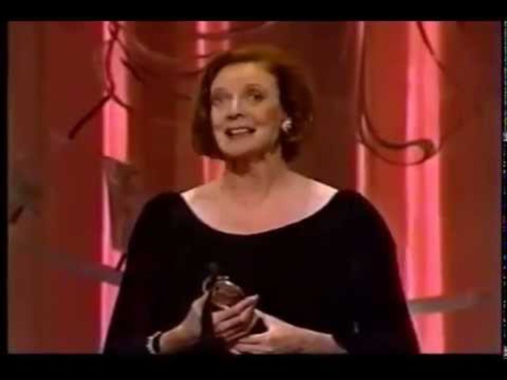 Maggie Smith wins 1990 Tony Award for Best Actress in a Play