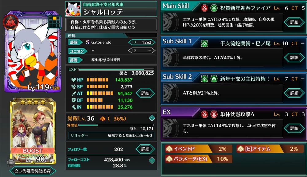 シャル（ステ画面）