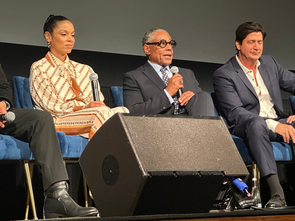 Giancarlo Esposito speaks as part of the panel.