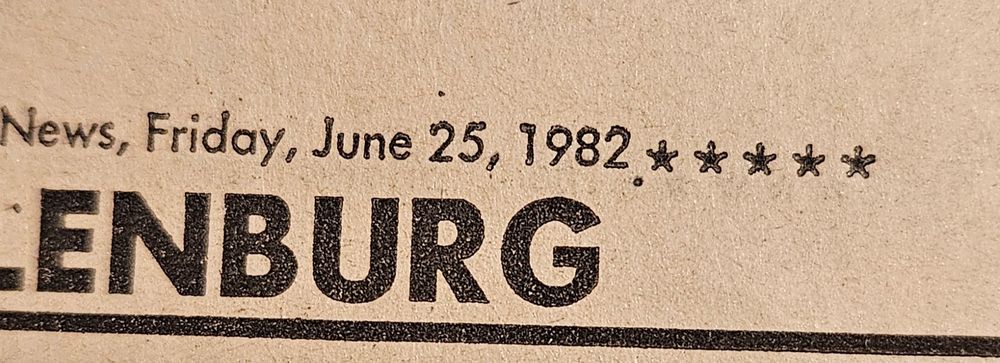 An old newspaper clipping that has me a 8 years old.