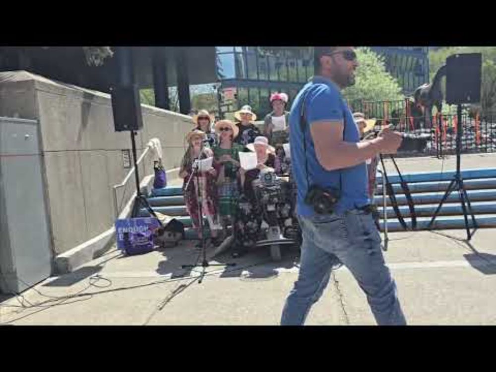 Calgary's Raging Grannies - live at the 50501Calgary/AB Resistance rally!
