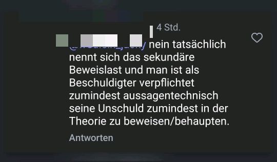 Instagram-Kommentar mir der Behauptung, die im Skeet zitiert wird