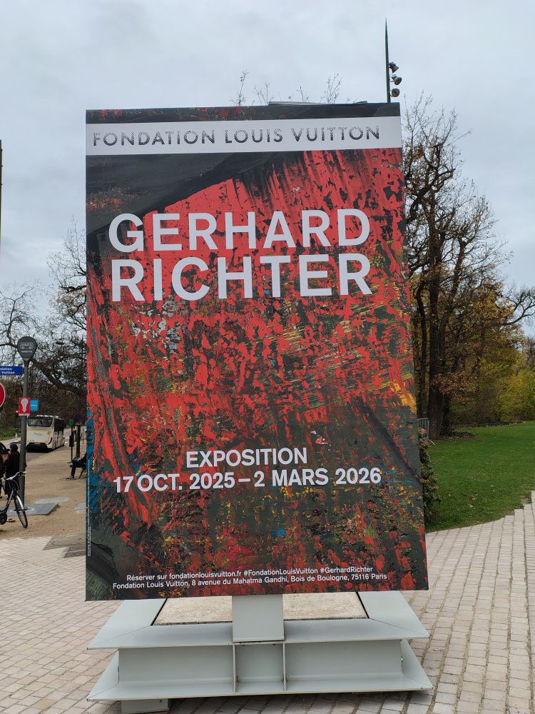 Plakat der Gerhard Richter Ausstellung in der Fondation Louis Vuitton 