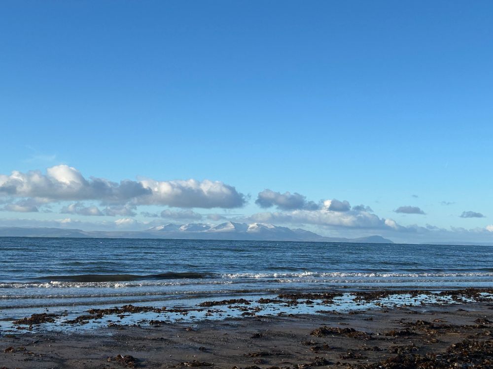 Photo of Arran from Troon beach