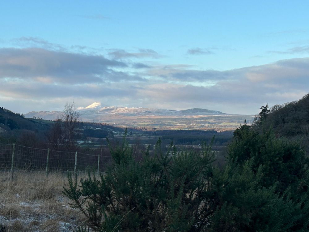 Photo of distant hills taken from the West Highland Way near Easter Carbeth 