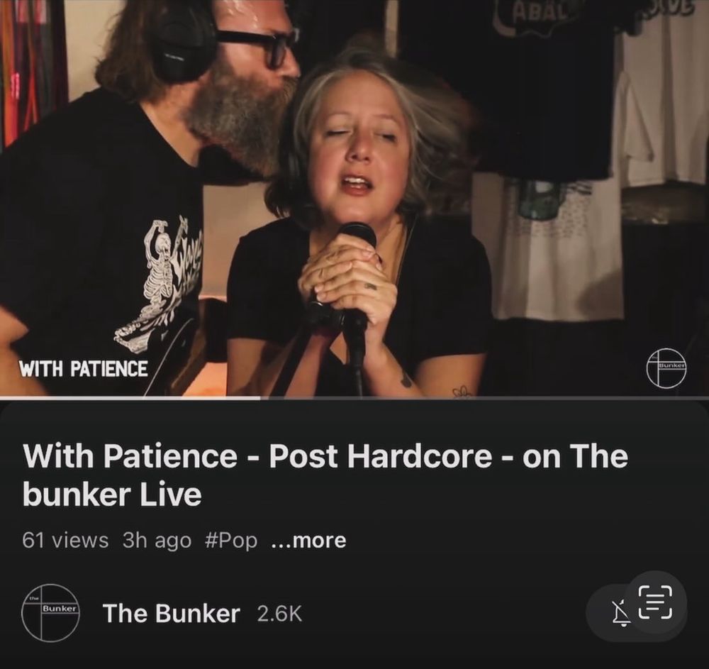 ali and chris wade singing together in with patience at the bunker live