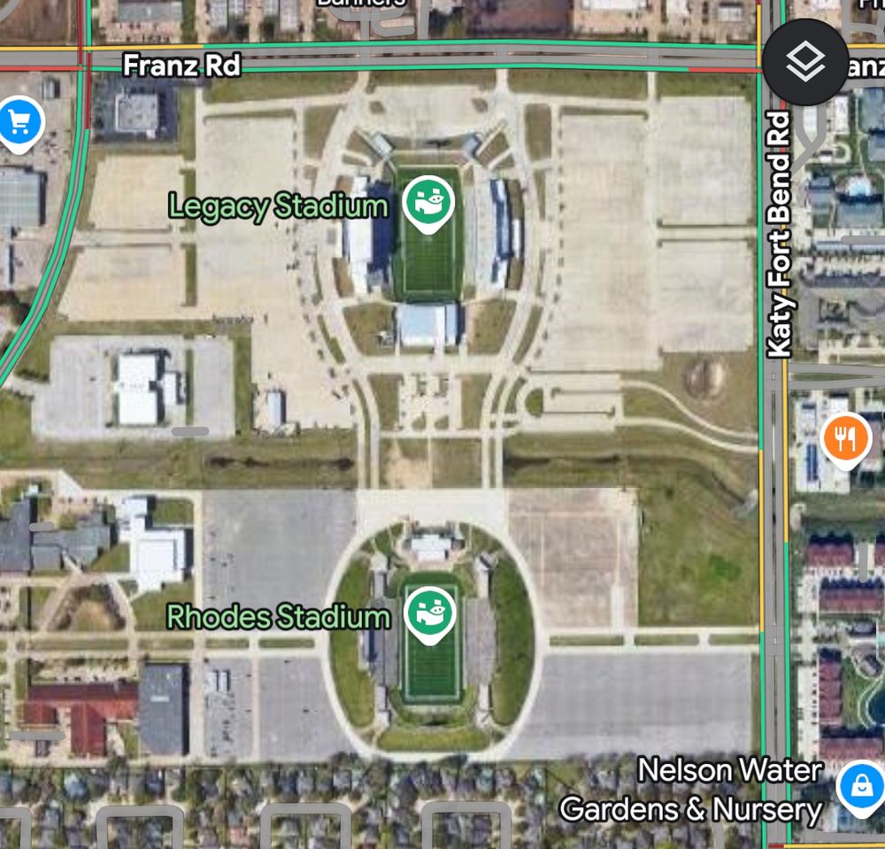 Legacy Stadium and Rhodes Stadium in Katy ISD