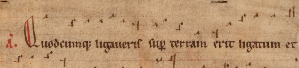 Antiphon for Saint Peter in Messine notation, from a fragment now in Stuttgart.
https://fragmentarium.ms/view/page/F-nv2q/7528/60907