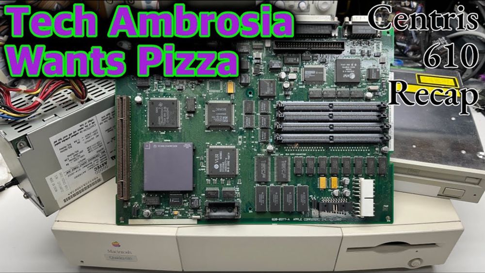 Can we repair Tech Ambrosia's Centris 610? (recapping the logic board, power supply, and CD ROM)