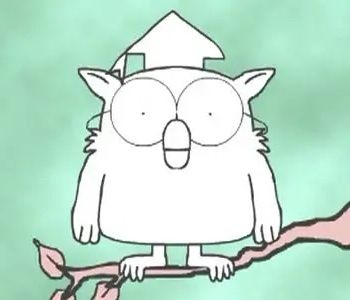 A cartoon owl with a graduation cap on- clearly a big-brained bird 