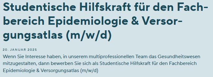 Stellenausschreibung für eine studentische Hilfskraft