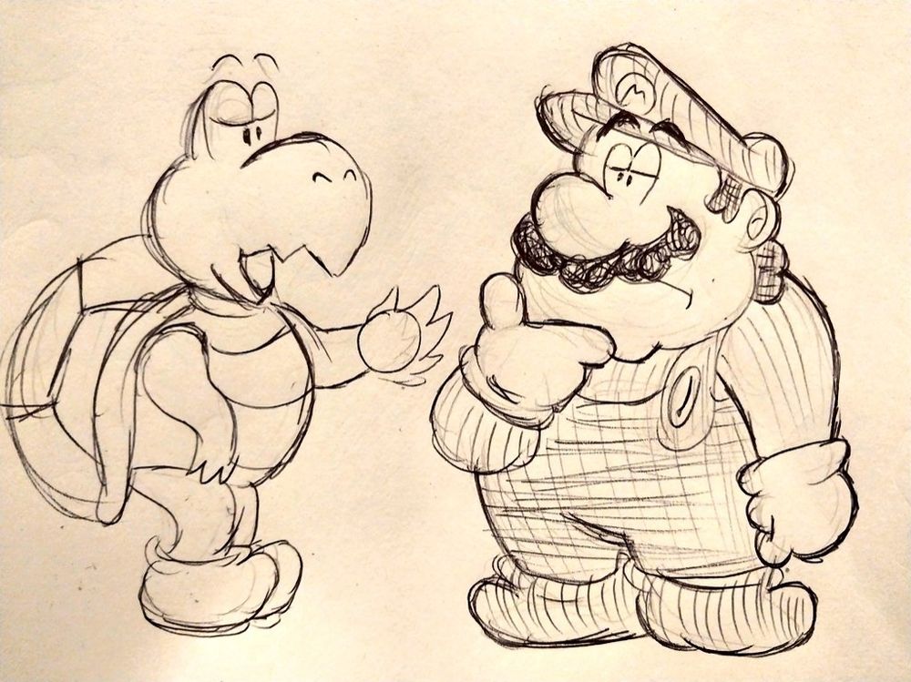 A Koopa Troopa taking with Mario