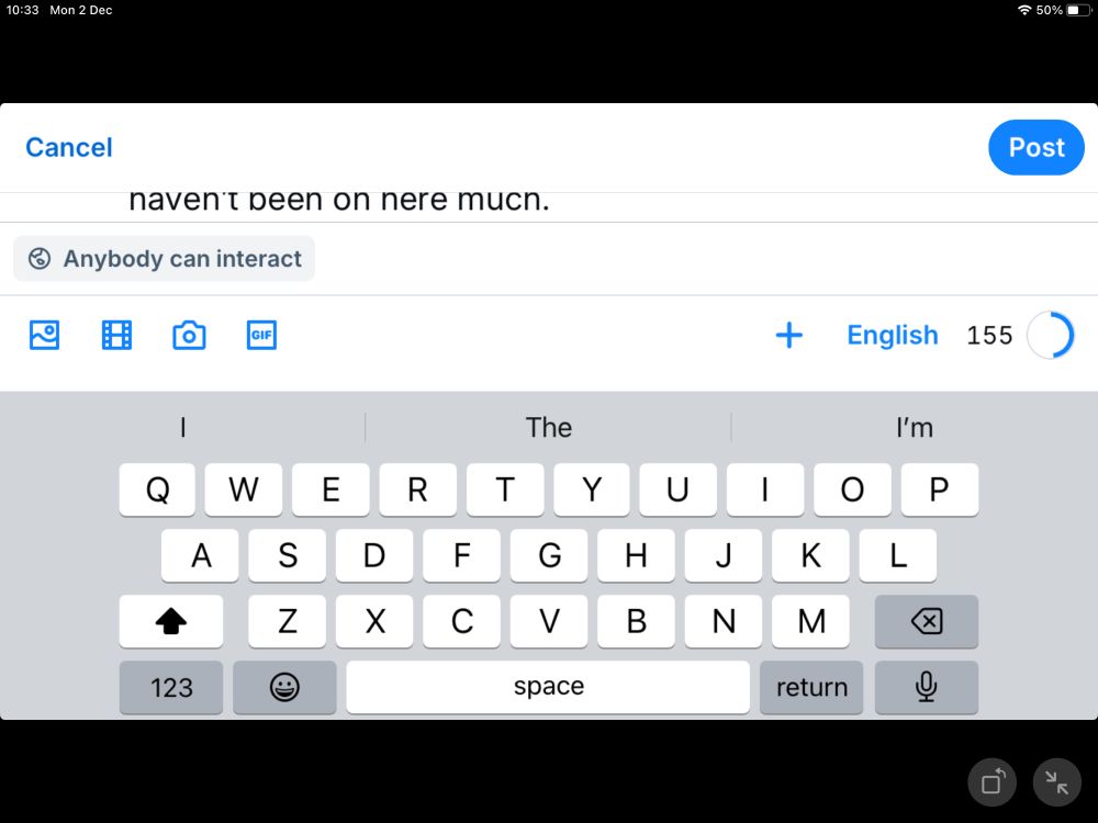 Screenshot of bluesky showing completely unusable interface. I hate it