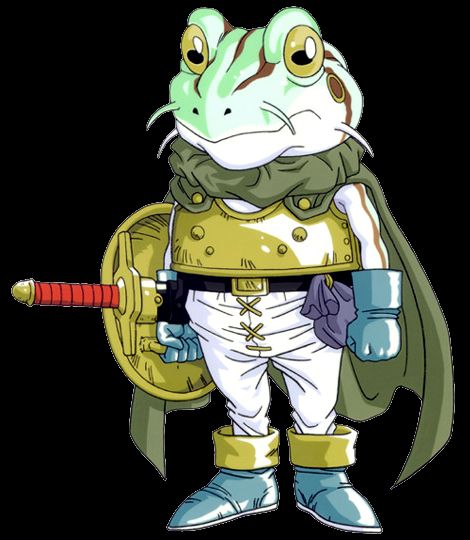 Original artwork from Akira Toriyama of the character Frog from the video game Chrono Trigger