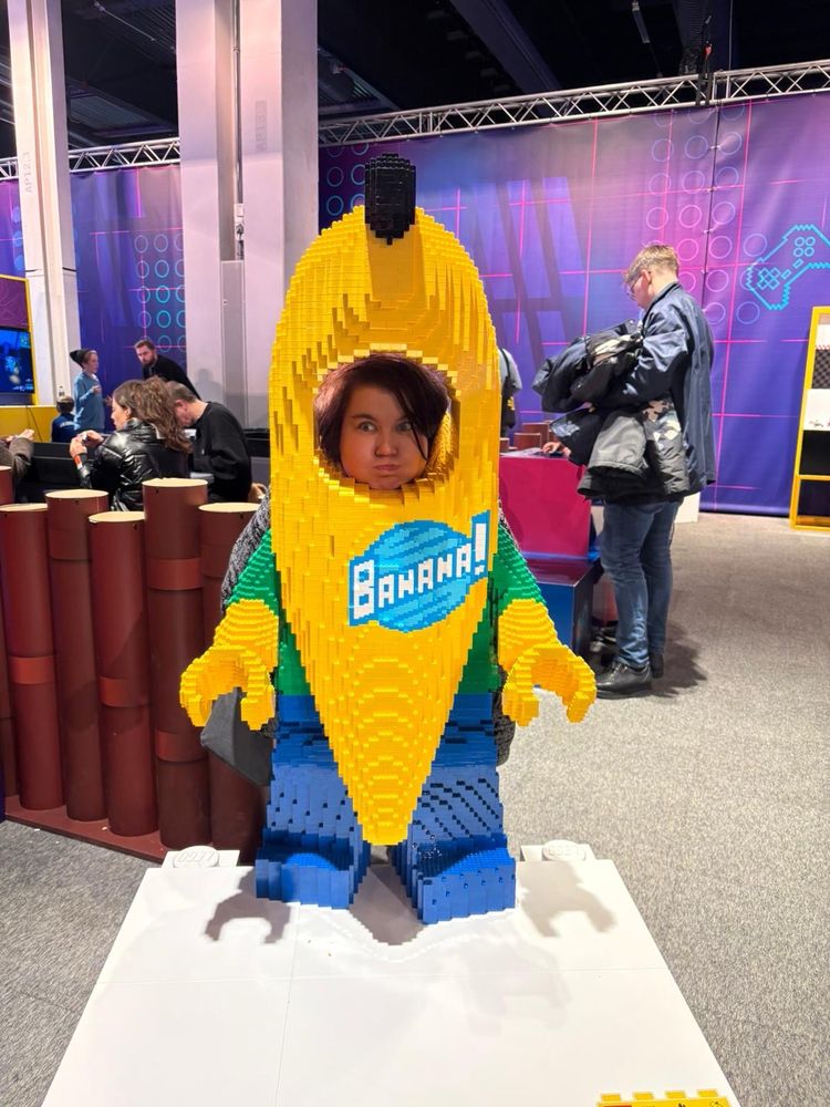 My dumb face inside a banana made out of legos