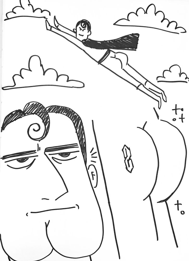 Superman and his butts