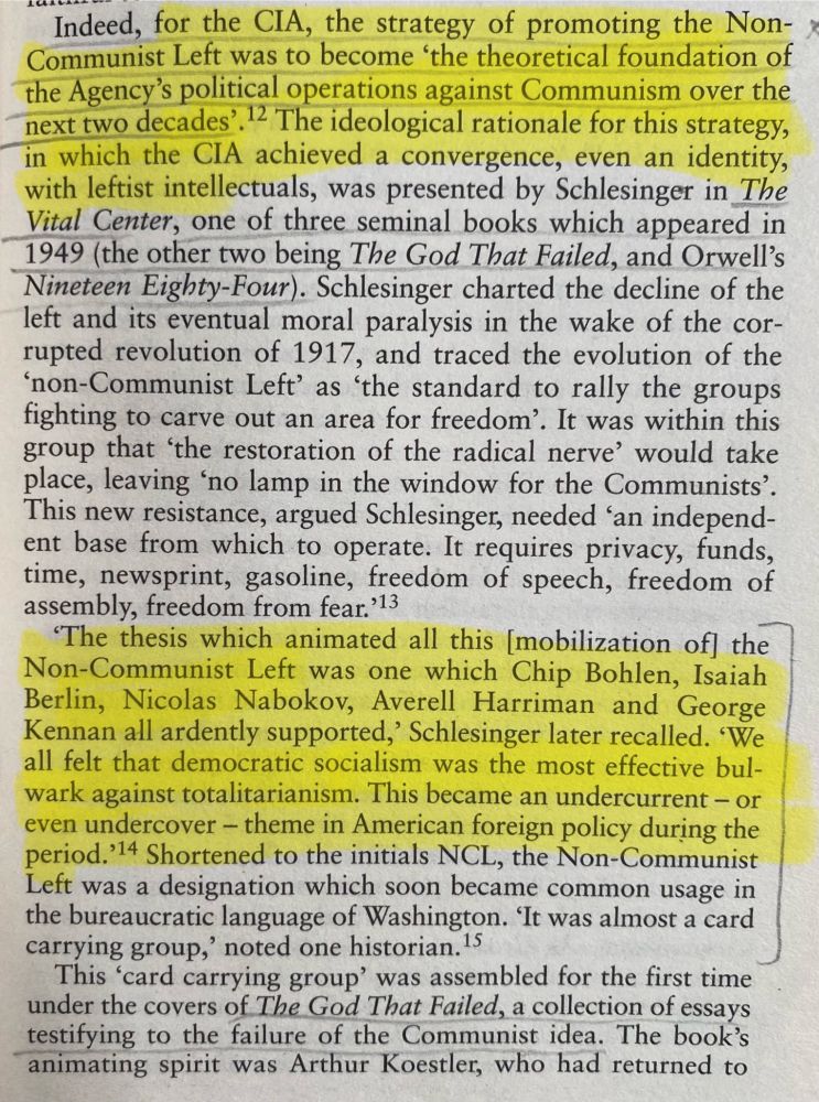 page from The Cultural Cold War, by Frances Stonor Saunders. 