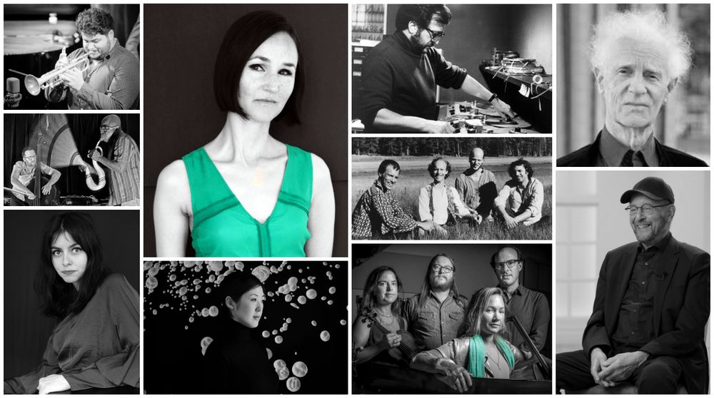 Photo credits: Adam O’Farrill by Tore Sætre, Anna Thorvaldsdottir by Saga Sigurdardottir, Berio at GRM via Centro Studi Luciano Berio, François Bayle by Didier Allard, Max Johnson and Sam Newsome via the artists, Oregon (Glen Moore, Paul McCandless, Collin Walcott, Ralph Towner) via the artists, Suzana Lașcu by Jethro Bijleveld, Noriko Baba by Kyoko Nagashima, Anzû Quartet (Olivia De Prato, Karl Larson, Ashley Bathgate, Ken Thomson) by Markus Sepperer, Steve Reich by Jesse Yang