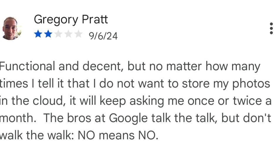 A review of Google Photos in the Android app store