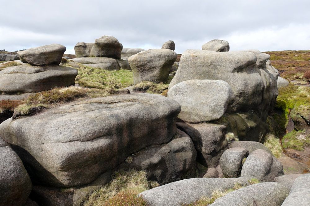 Woolpack rock formations Kinder Scout