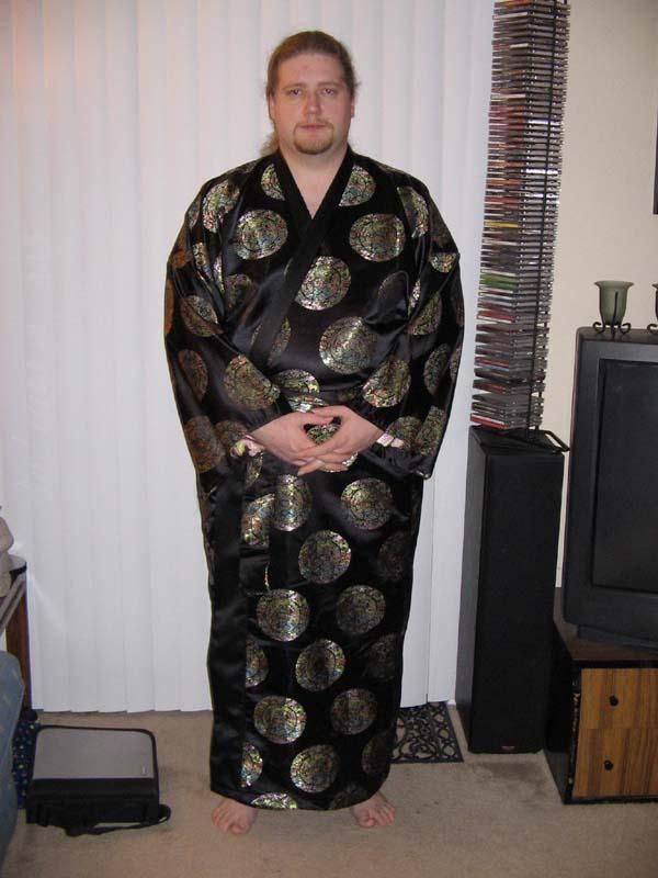 White guy in kimono
