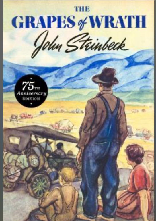 Book cover of Grapes of Wrath by John Steinbeck