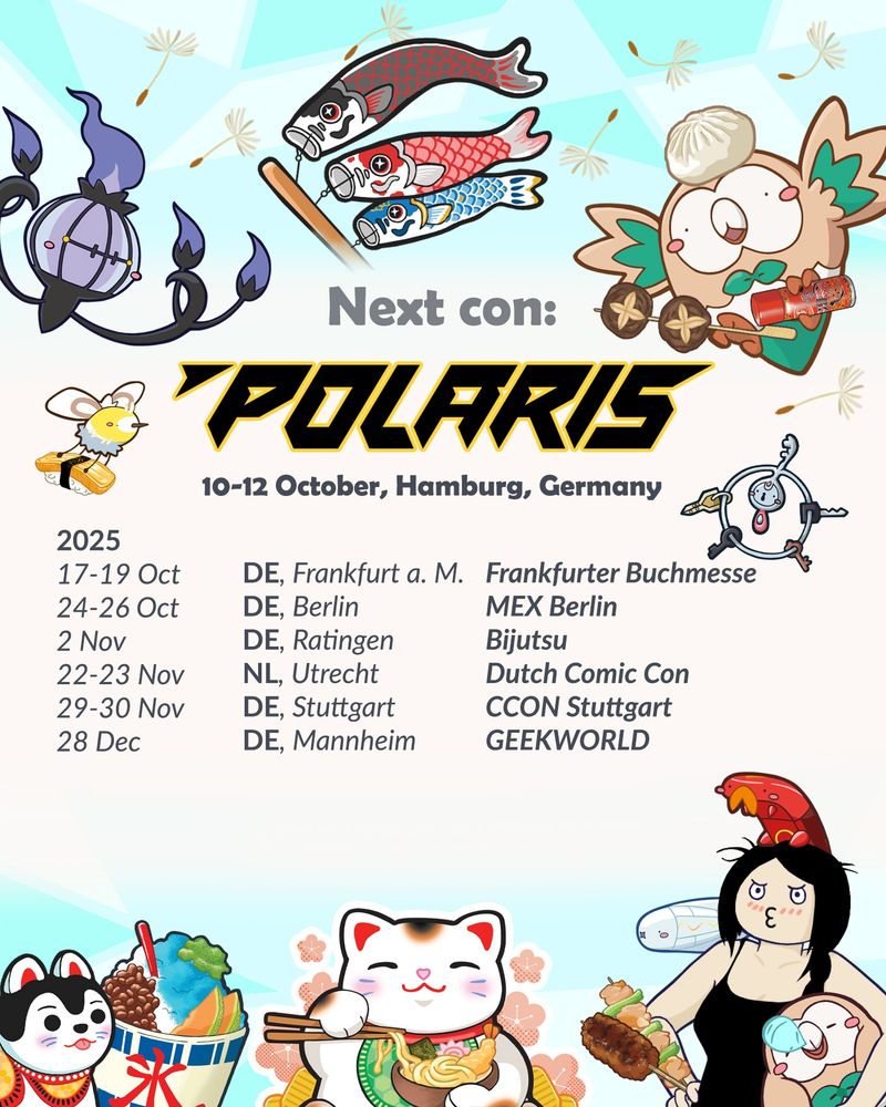 Tze's con schedule for the remainder of 2025