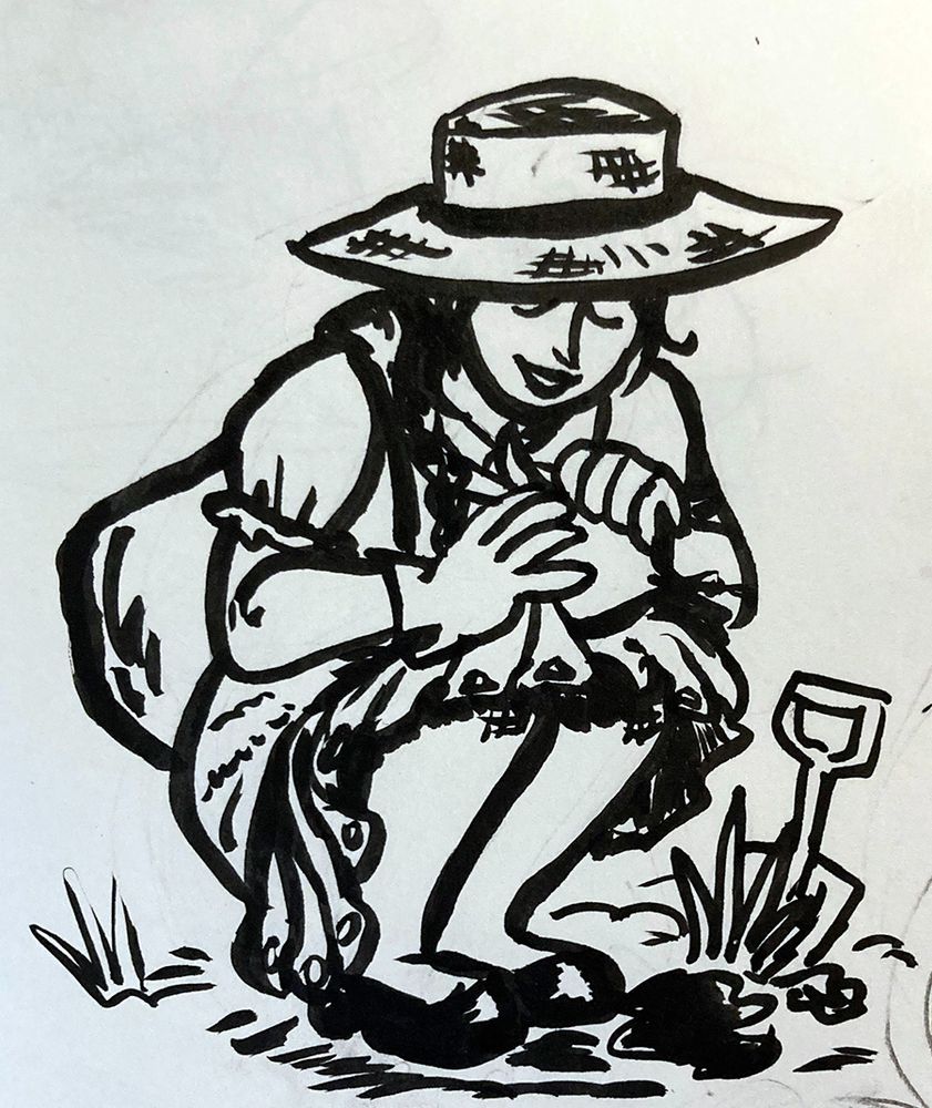 Ylaria finds a large onion