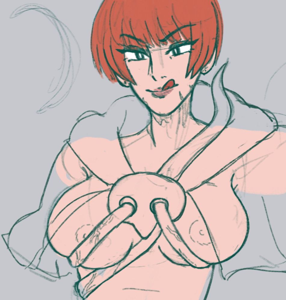 Hegemone from FFXIV breasts, tentacles, a bit of spillage