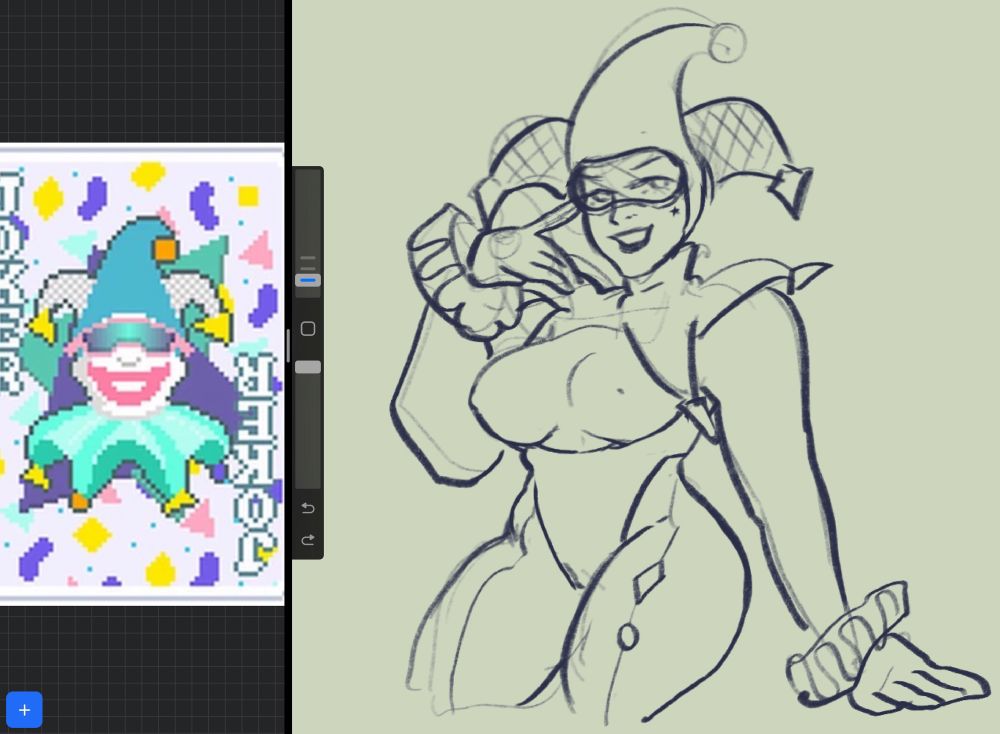 Clown bitch, nipples erect through the shit, looks at me in a manner most unbecoming 