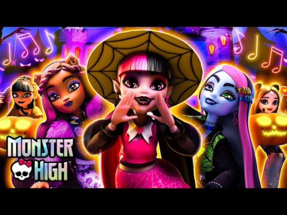 "We Haunt These Halls" ft. Draculaura, Clawdeen, Cleo (Official Music Video) | Monster High