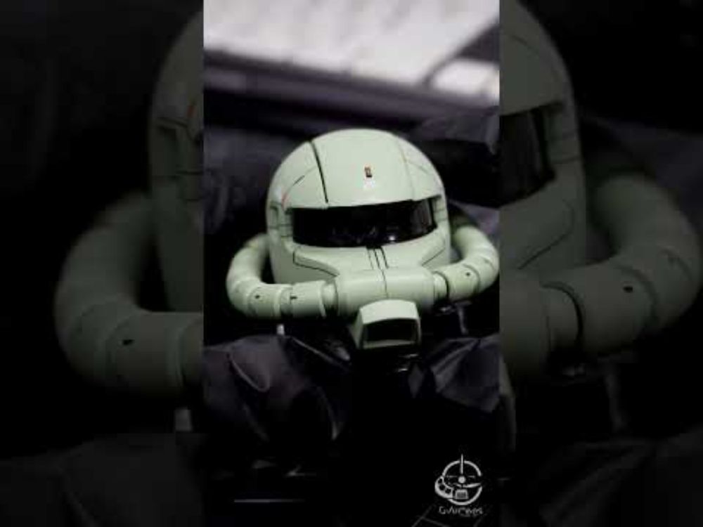Gunpla Zaku II Head Unit(Painted) #shorts #gundam #gunpla #miniature #robot #toys #fyp