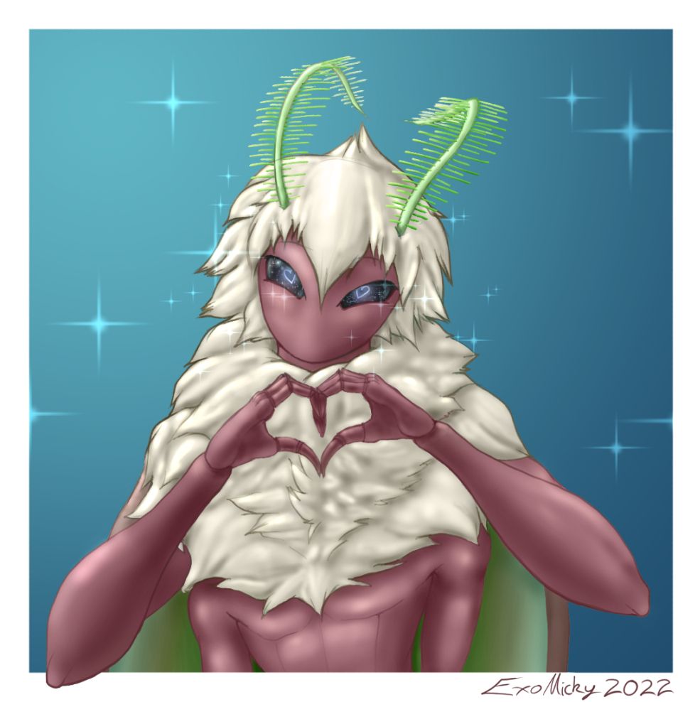 a luna moth boi. with a pussy (not pictured)